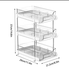 3-Tier Pull-Out Storage Rack with Clear Acrylic Trays and Metal Stand, White — WIMU Kitchen Nairobi — Kenya · WIMU Kitchen
