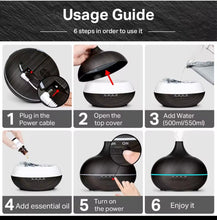 Wood-Grain Ultrasonic Aroma Diffuser Humidifier with Remote and 7 Colour Lights — WIMU Kitchen Nairobi — Kenya · WIMU Kitchen