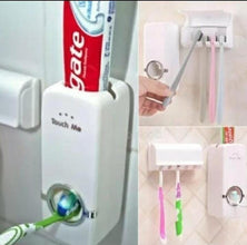 Wall-Mounted Automatic Toothpaste Dispenser with 5-Slot Toothbrush Holder, White — WIMU Kitchen Nairobi — Kenya · WIMU Kitchen