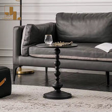Retro Iron Pedestal Side Table – 40cm Round, Matte Black — WIMU Kitchen Nairobi — Kenya · WIMU Kitchen
