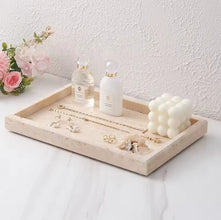 Wabi Sabi Stone Travertine Decor Tray 30cm – Japandi Style — WIMU Kitchen Nairobi — Kenya · WIMU Kitchen