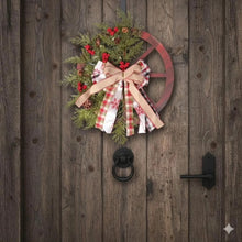 40cm Christmas Rustic Wagon Wheel Garland Wreath — WIMU Kitchen Nairobi — Kenya · WIMU Kitchen