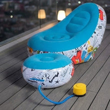 Inflatable Lazy Sofa with Footrest & Manual Pump, Blue — WIMU Kitchen Nairobi — Kenya · WIMU Kitchen