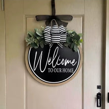 Wooden Welcome Door Wreath Hanging Sign, 30 cm — WIMU Kitchen Nairobi — Kenya · WIMU Kitchen