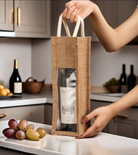 Rustic Christmas Jute Rope Wine Bottle Gift Bag — WIMU Kitchen Nairobi — Kenya · WIMU Kitchen