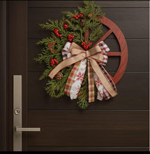 40cm Christmas Rustic Wagon Wheel Garland Wreath — WIMU Kitchen Nairobi — Kenya · WIMU Kitchen