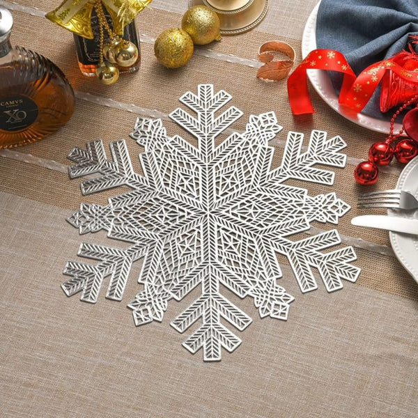6pc Silver Snowflake Christmas Table Mats Set, 38cm — WIMU Kitchen Nairobi — Kenya · WIMU Kitchen Nairobi
