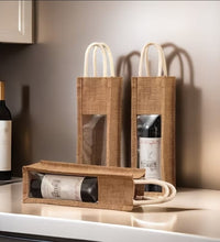 Rustic Christmas Jute Rope Wine Bottle Gift Bag — WIMU Kitchen Nairobi — Kenya · WIMU Kitchen
