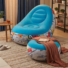 Inflatable Lazy Sofa with Footrest & Manual Pump, Blue — WIMU Kitchen Nairobi — Kenya · WIMU Kitchen