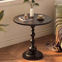 Retro Iron Pedestal Side Table – 40cm Round, Matte Black — WIMU Kitchen Nairobi — Kenya · WIMU Kitchen