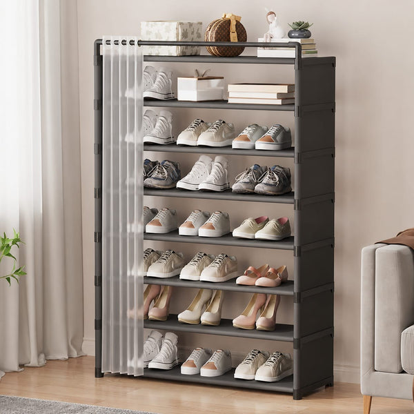 8-Tier Shoe Rack with Fabric Dustproof Cover – 123 x 60 x 30cm — WIMU Kitchen Nairobi — Kenya · WIMU Kitchen Nairobi