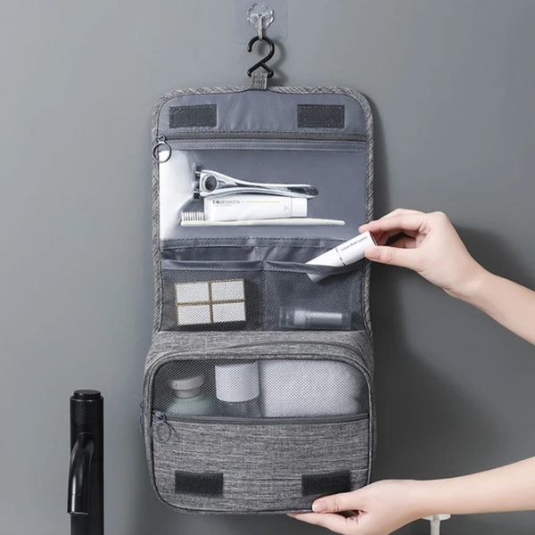 Oxford Fabric Makeup & Toiletry Bag with Hooks – Grey, Blue, Black — WIMU Kitchen Nairobi — Kenya · WIMU Kitchen Nairobi
