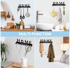 Black Metal Wall-Mounted Key Holder with 6 Double Hooks — WIMU Kitchen Nairobi — Kenya · WIMU Kitchen