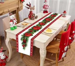 Christmas Linen Table Runner 33 x 185 cm – Merry Christmas Décor — WIMU Kitchen Nairobi — Kenya · WIMU Kitchen