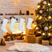4-Pack White Faux Fur Christmas Stockings, Silver Sequin Snowflake — WIMU Kitchen Nairobi — Kenya · WIMU Kitchen