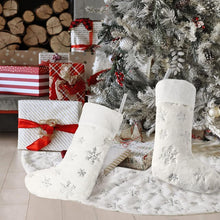 4-Pack White Faux Fur Christmas Stockings, Silver Sequin Snowflake — WIMU Kitchen Nairobi — Kenya · WIMU Kitchen