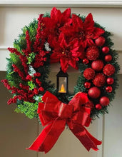30cm Red Berry Door Wreath with LED Lantern and Bow — WIMU Kitchen Nairobi — Kenya · WIMU Kitchen