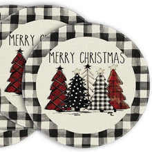 Plaid Christmas Placemats – Round 34cm, Set of 2 — WIMU Kitchen Nairobi — Kenya · WIMU Kitchen