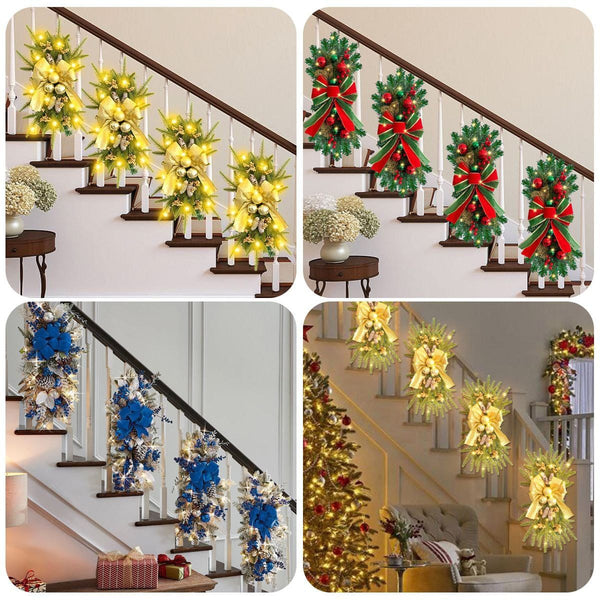 Battery LED Christmas Staircase Swag Wreath, 60 x 40cm — WIMU Kitchen Nairobi — Kenya · WIMU Kitchen Nairobi