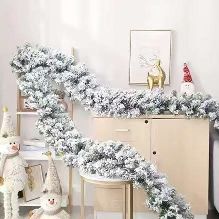 Snow Flocked Christmas Pine Garland, 2.7m — WIMU Kitchen Nairobi — Kenya · WIMU Kitchen Nairobi