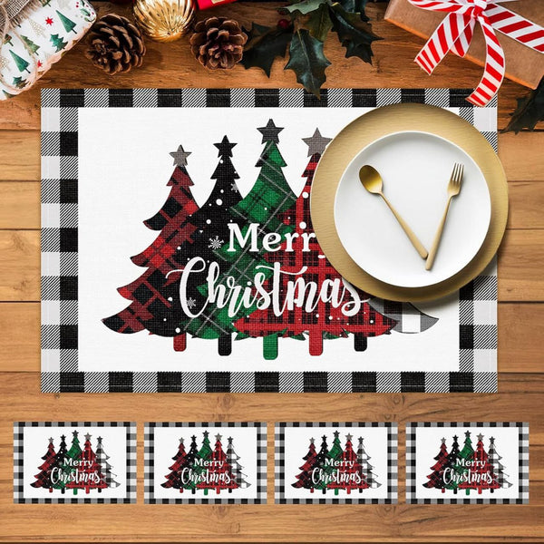 Plaid Christmas Placemats – Rectangular 28 x 44cm, Set of 2 — WIMU Kitchen Nairobi — Kenya · WIMU Kitchen Nairobi