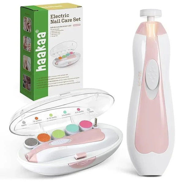 Haakaa Baby Nail Trimmer Electric Safe Baby Nail Clippers Baby Nail File Kit Manicure Set, Trim Polish Grooming kit for Newborn Toddler or Adults Toes Fingernails, 6 Grinding Heads and LED Light — Kenya · WIMU Kitchen Nairobi