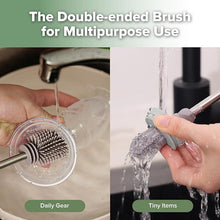 Haakaa Silicone Cleaning Brush Kit-Baby Bottle Brush Scrubber for Breast Pump,Nipple,Breastmilk Storage Bag,Reusable Straws,Sippy Cup Soft Food Grade Silicone Bristle Portable - 1pk Grey — Kenya · WIMU Kitchen