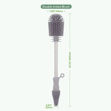 Haakaa Silicone Cleaning Brush Kit-Baby Bottle Brush Scrubber for Breast Pump,Nipple,Breastmilk Storage Bag,Reusable Straws,Sippy Cup Soft Food Grade Silicone Bristle Portable - 1pk Grey — Kenya · WIMU Kitchen