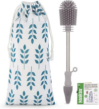 Haakaa Silicone Cleaning Brush Kit-Baby Bottle Brush Scrubber for Breast Pump,Nipple,Breastmilk Storage Bag,Reusable Straws,Sippy Cup Soft Food Grade Silicone Bristle Portable - 1pk Grey — Kenya · WIMU Kitchen