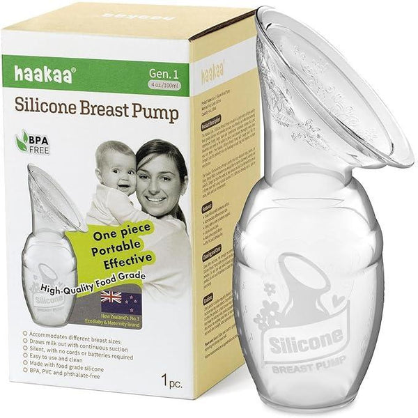 Haakaa Manual Silicone Breastfeeding Food Grade Milk Pump (3.5oz/90ml) Clear — Kenya · WIMU Kitchen Nairobi
