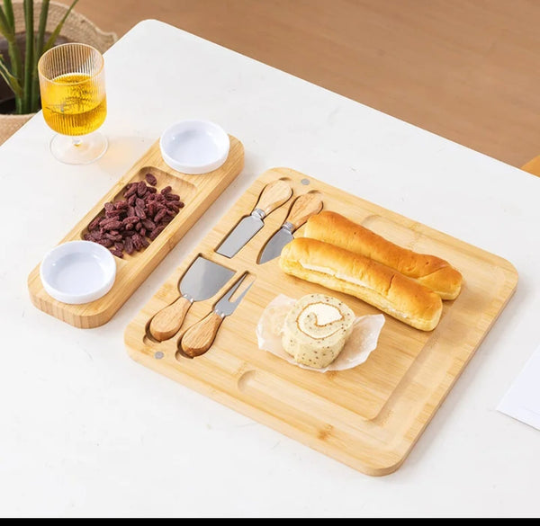 Bamboo Cheese Board & Cutlery Set with 2 Ceramic Dip Bowls — WIMU Kitchen Nairobi — Kenya · WIMU Kitchen Nairobi