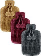 Cosy Faux Fur Pom Pom Hot Water Bottle - 2 Litre — Kenya · WIMU Kitchen