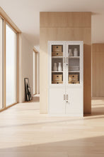 Steel Combination Cabinet with Glass and Solid Doors - Independent Locking Display and Storage — WIMU Kitchen Nairobi — Kenya · WIMU Kitchen