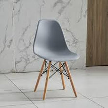 Eames-Style Molded Plastic Dining Chair with Wooden Base (view 6) — Kenya · WIMU Kitchen