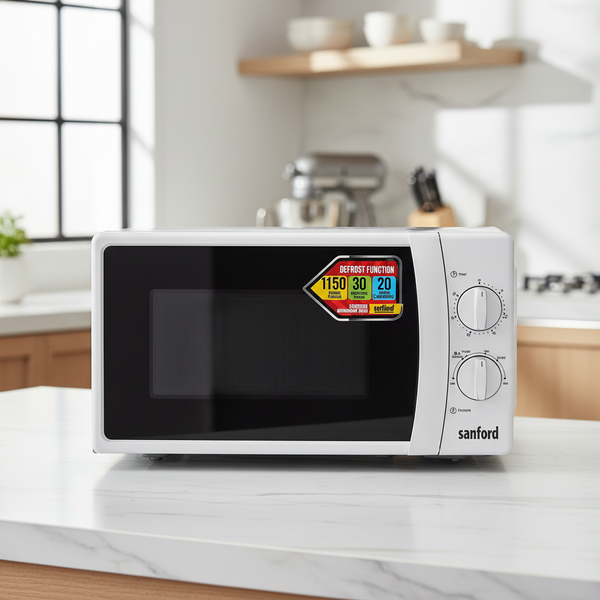 Sanford 20L Microwave Oven 1150W with 6 Power Levels, Defrost and Interior Light - SF5629MO — WIMU Kitchen Nairobi — Kenya · WIMU Kitchen Nairobi