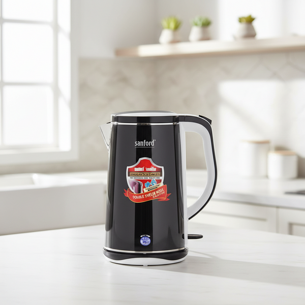 Sanford 1.7L Double-Layer Electric Kettle 1800W with #304 Steel and Cool-Touch Body - SF1869EK — WIMU Kitchen Nairobi — Kenya · WIMU Kitchen Nairobi