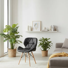 Padded Faux Leather Eames-Style Dining Chair with Beech Wood Legs (view 2) — Kenya · WIMU Kitchen