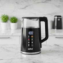 Sanford 1.7L Smart Glass Kettle with Digital Touch Display, Auto-Opening Lid and 360 Base - SF3361EK — WIMU Kitchen Nairobi — Kenya · WIMU Kitchen