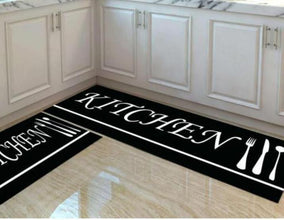 2 Piece Rubber Kitchen Mat Set, 120x45 & 30x45cm — view 6 — Kenya · WIMU Kitchen