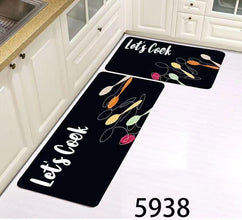 2 Piece Rubber Kitchen Mat Set, 120x45 & 30x45cm — view 3 — Kenya · WIMU Kitchen