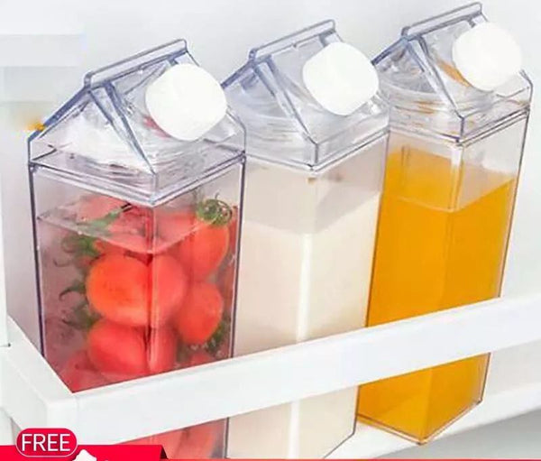 500ml Acrylic Milk Bottle & Multipurpose Juice Bottle – Clear Reusable Drink Bottle with Lid — Kenya · WIMU Kitchen Nairobi