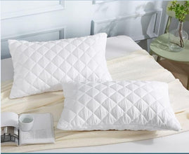 2 Pack Pillow Protectors Quilted Zipped Breathable 100% Cotton Hotel Quality 50 x 75cm — Kenya · WIMU Kitchen