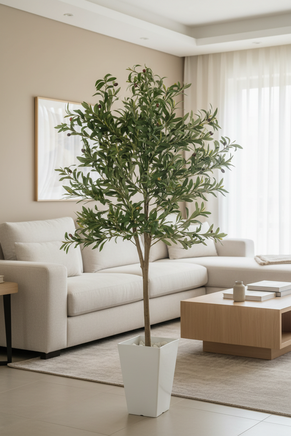 Artificial Olive Plant with Vase and Pebbles, 180cm or 220cm — WIMU Kitchen Nairobi — Kenya · WIMU Kitchen Nairobi