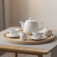 Porcelain Teapot (view 3) — Kenya · WIMU Kitchen