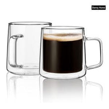 250ml Danny Home Double Walled Glass Mug with Handle (2 Pcs) (view 2) — Kenya · WIMU Kitchen