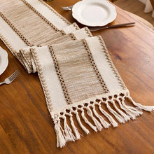 Bohemian Table Runner with Tassels 240cm - Textured Runner for Dining Tables, Sideboards and Consoles — WIMU Kitchen Nairobi — Kenya · WIMU Kitchen
