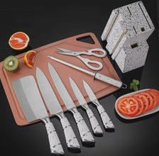 8-in-1 Kitchen Knife Block Set, Black or White — view 2 — Kenya · WIMU Kitchen