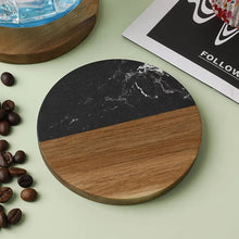6 Piece Marble and Wood Coaster Set - Heat-Resistant Square Coasters for Hot and Cold Drinks — WIMU Kitchen Nairobi — Kenya · WIMU Kitchen