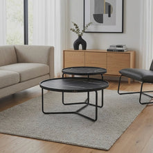 2 Piece Nesting Coffee Table Set, Marble Finish — view 2 — Kenya · WIMU Kitchen