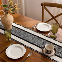 Bohemian Table Runner with Tassels 240cm - Textured Runner for Dining Tables, Sideboards and Consoles — WIMU Kitchen Nairobi — Kenya · WIMU Kitchen